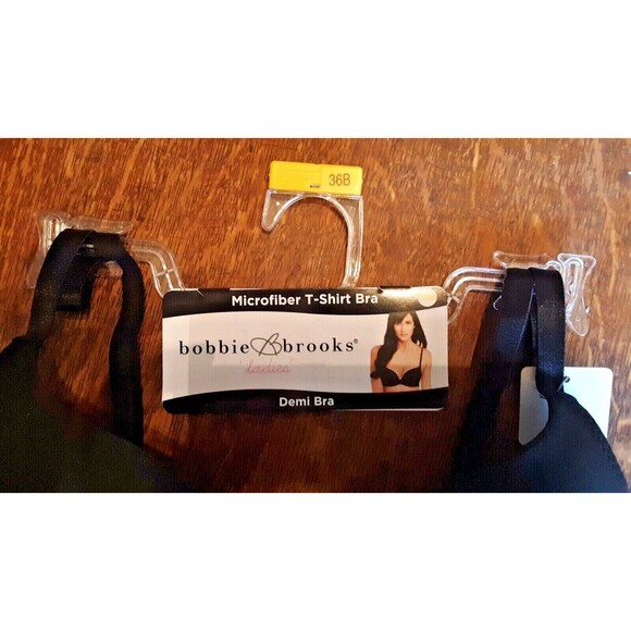 Bra Size 36B Black T-Shirt Microfiber Bobbie Brooks Demi Everyday Comfort NEW - Picture 2 of 5